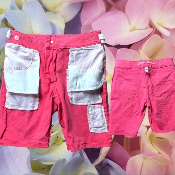 Guess Jeans l Girl’s Jean shorts l Coral Sequin l 5-pocket l Distressed l 12 - Picture 6 of 11